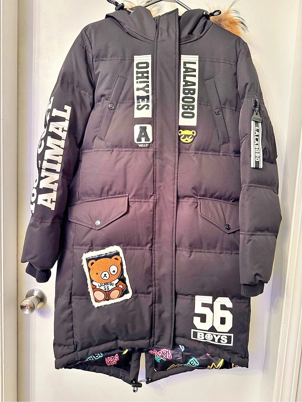 LALABOBO Black Puffer Coat Like New